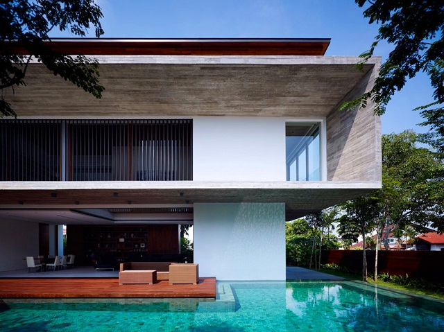 Современный дом M House в Сингапуре