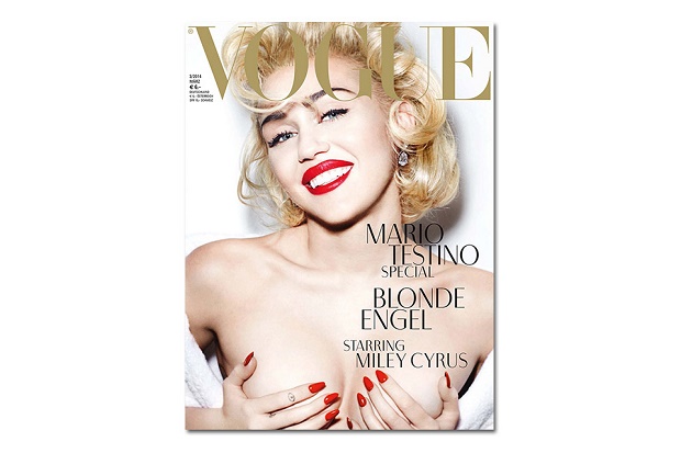 Майли Сайрус в фотосессии Марио Тестино для Vogue Germany Март 2014