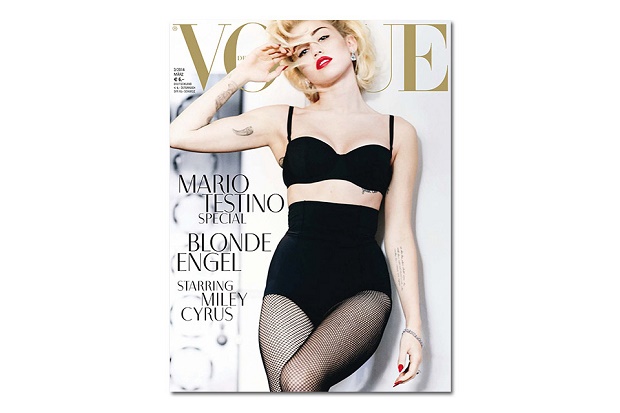 Майли Сайрус в фотосессии Марио Тестино для Vogue Germany Март 2014