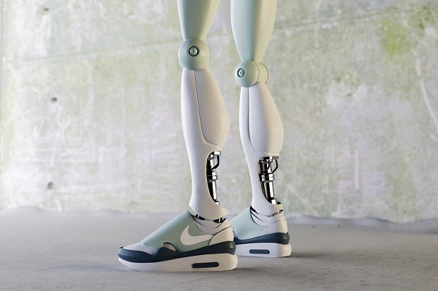 Роботы в культовых кроссовках от 3d художника Симеона Георгиева