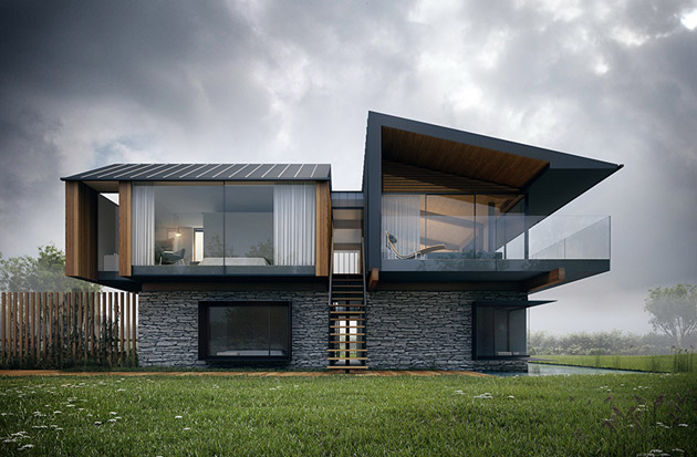 Современный двухэтажный частный дом Silver от студии Hyde & Hyde Architects