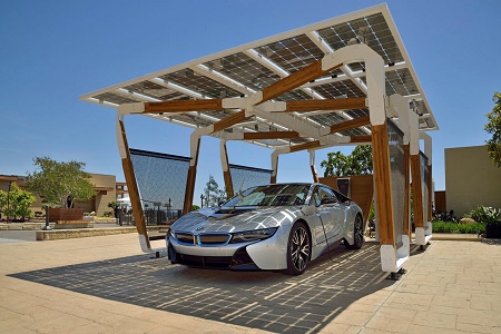 BMW представляет концепцию навеса с солнечными батареями