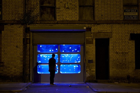 Аквариум с медузами, установленный в заброшенном здании в Ливерпуле