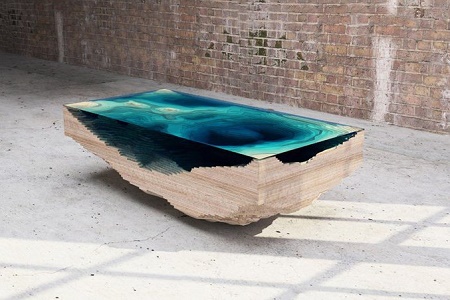 Мебельная студия Duffy London создала стол с рельефом морского дна
