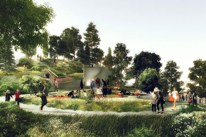 В Нью-Йорке построят общественный парк на сваях стоимостью 170 миллионов долларов