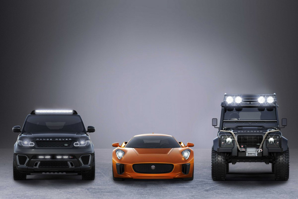 Land Rover Defender, Jaguar C-X75 и Range Rover Sport SVR снимутся в 