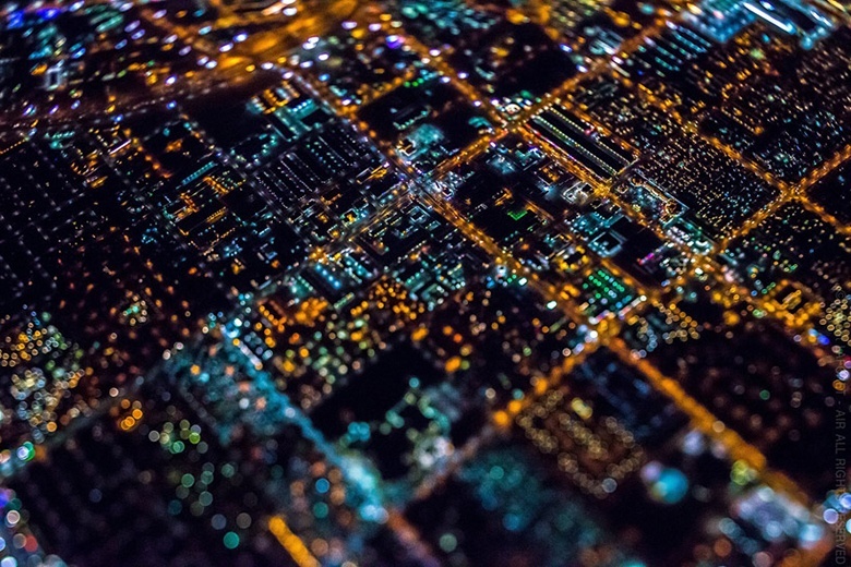 Потрясающие аэроснимки ночного Лас-Вегаса от Венсана Лафоре
