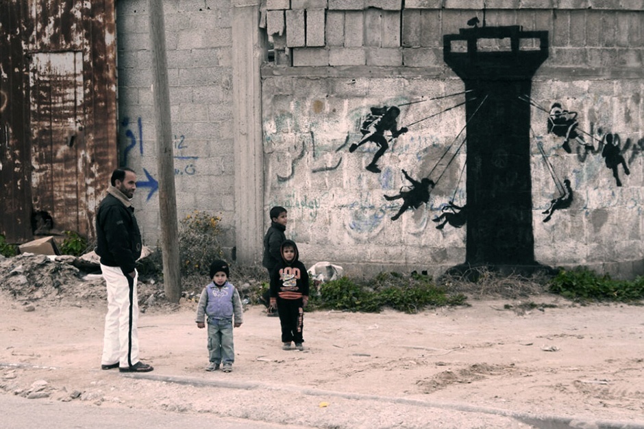 Бэнкси нарисовал граффити в секторе Газа