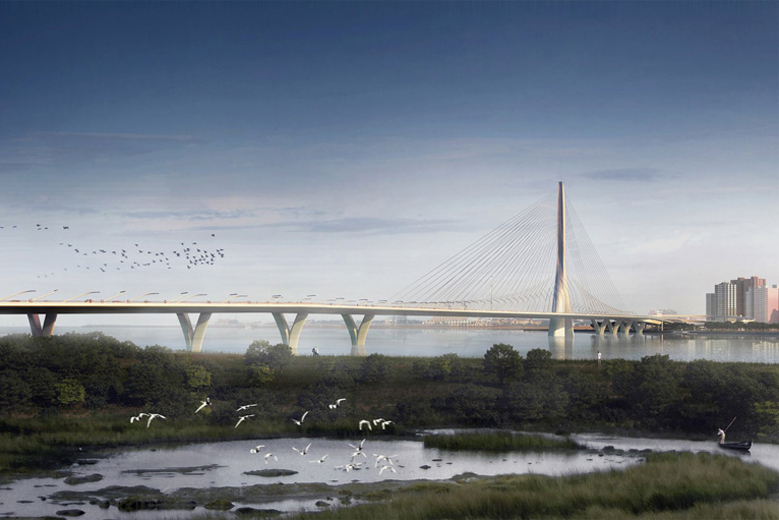 Zaha Hadid Architects представляет асимметричный мост для Тайбэя