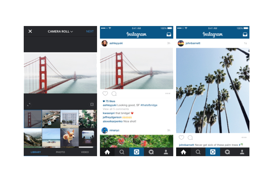 Instagram разрешил прямоугольный формат