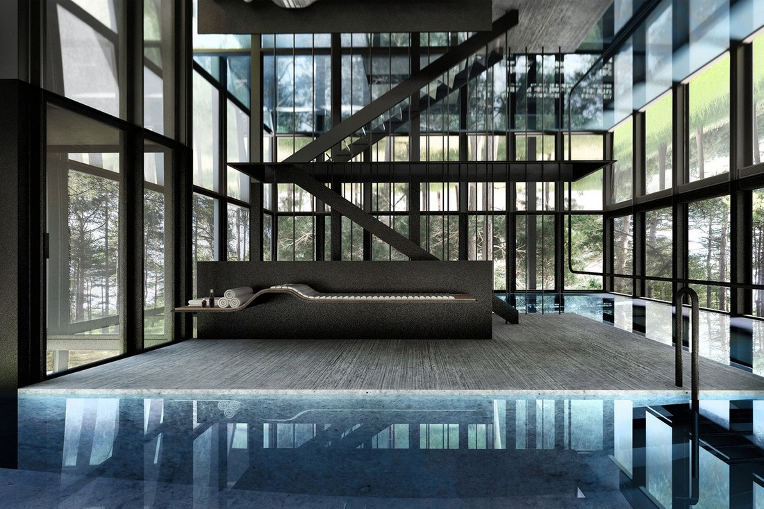Концепция Villa Clessidra компании LAAV Architects с плавательным бассейном посредине