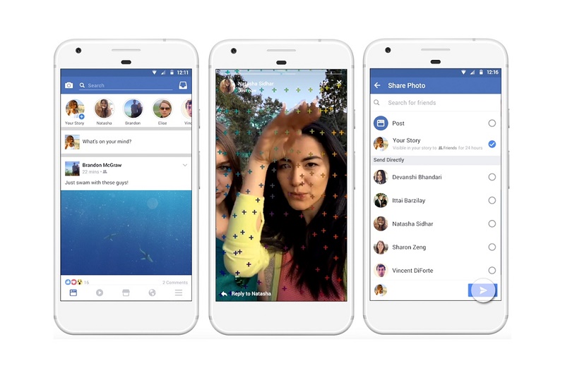 Facebook запустила аналог «Историй» из Snapchat и Instagram